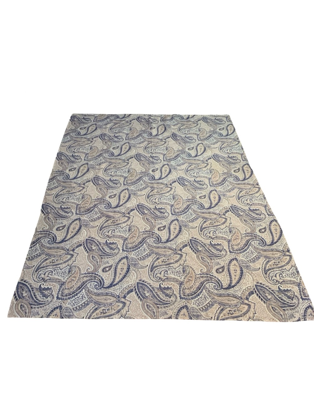 Tabatha Webb Blue White Paisley Tablecloth Appox‎ 82”x 60”